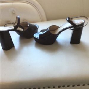 Jessica Simpson black platform heels